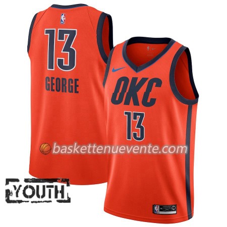 Maillot Basket Oklahoma City Thunder Paul George 13 2018-19 Nike Orange Swingman - Enfant